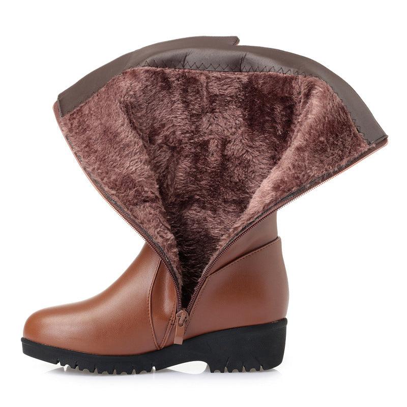 ALISSA - New Winter Women's Boots Flat Wedge Heel High Boots - Glinyt