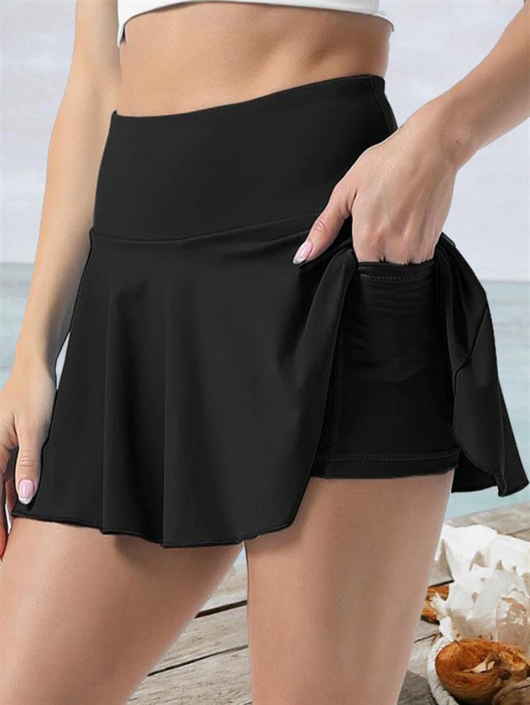 Chic High-Waist Pleated Tennis Skirt – Sporty Elegance with Bow Accents - Glinyt