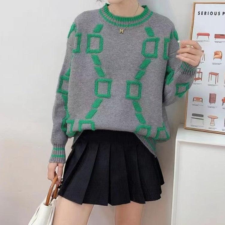 European And American Loose Knitted Round Neck Sweater - Glinyt