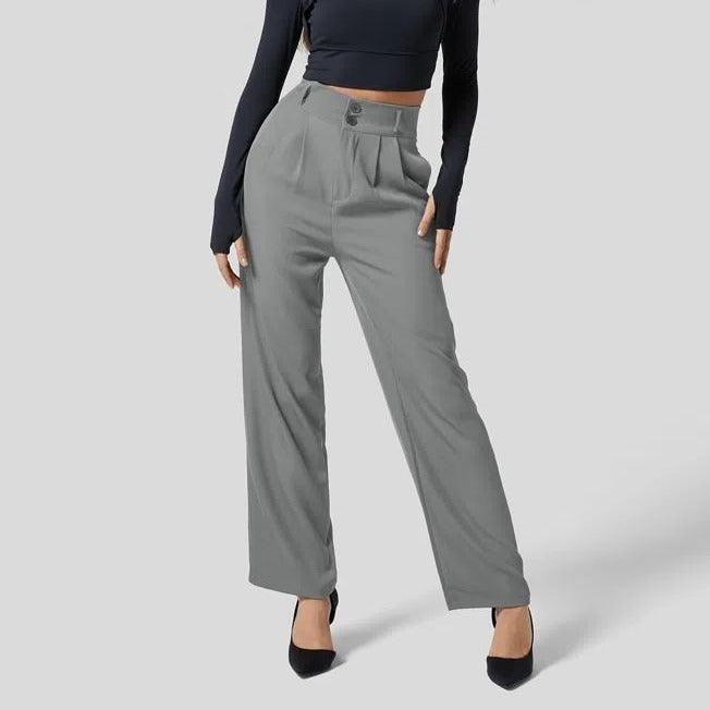 High-Waist Wide Pants - Glinyt