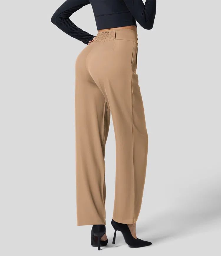 High-Waist Wide Pants - Glinyt