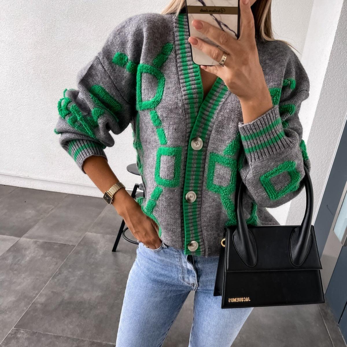 Loose Batwing Sleeves Knitted Sweater Women Jacket Cardigan - Glinyt