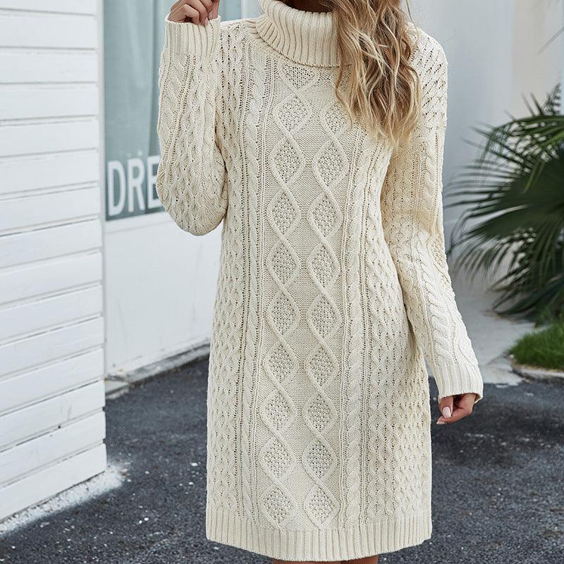 Loose sweater knitted dress - Glinyt