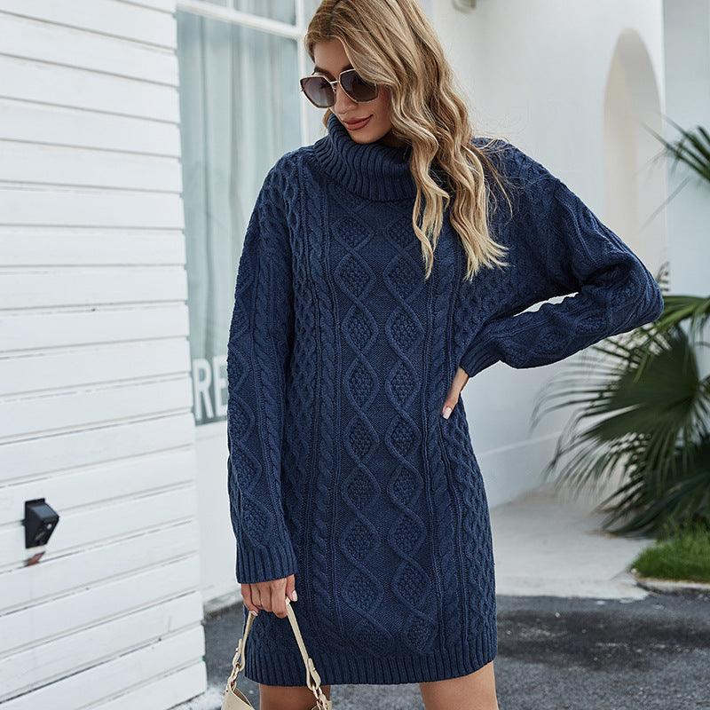 Loose sweater knitted dress - Glinyt