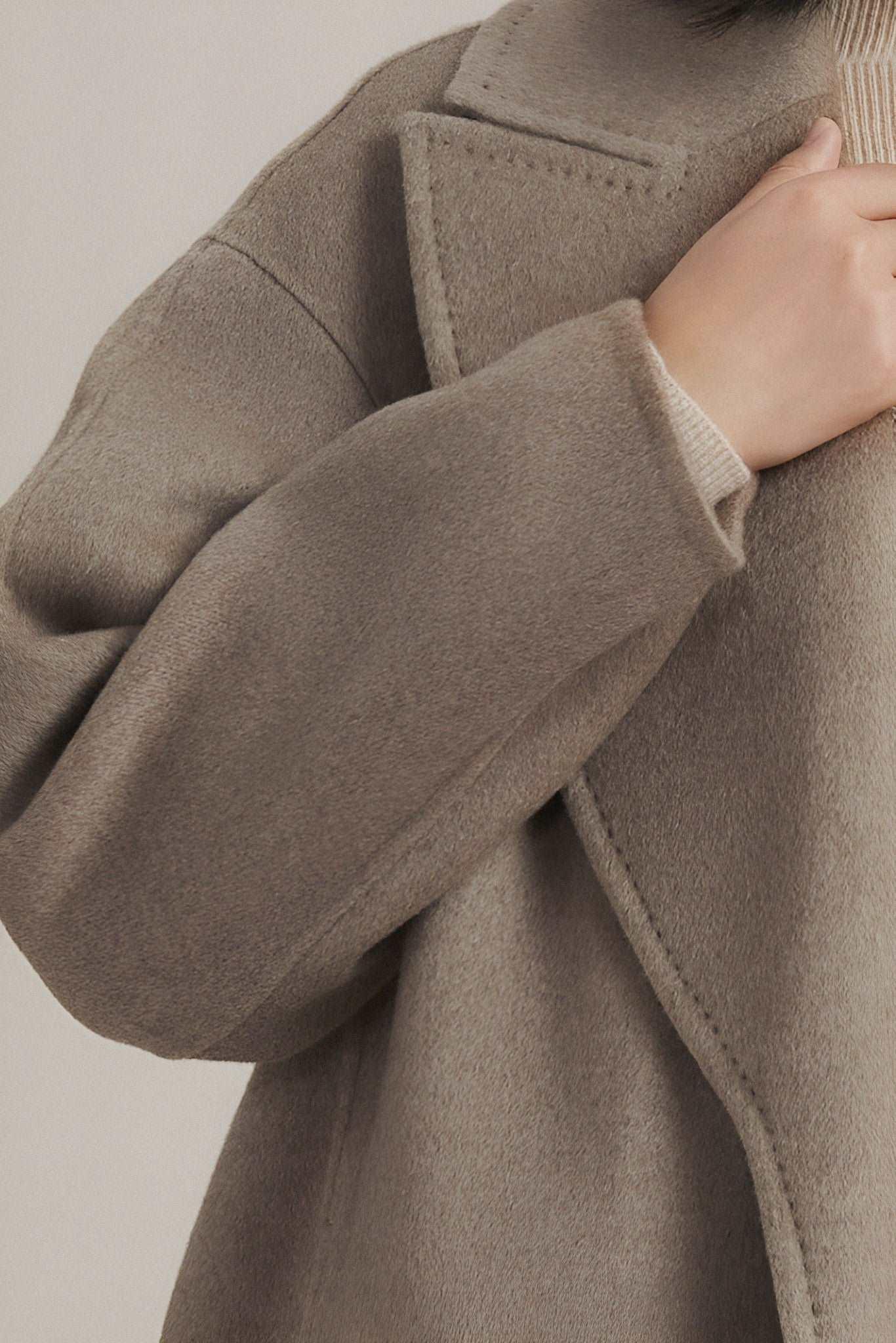 LYDIA - Medium-Length Woolen Women's Overcoat