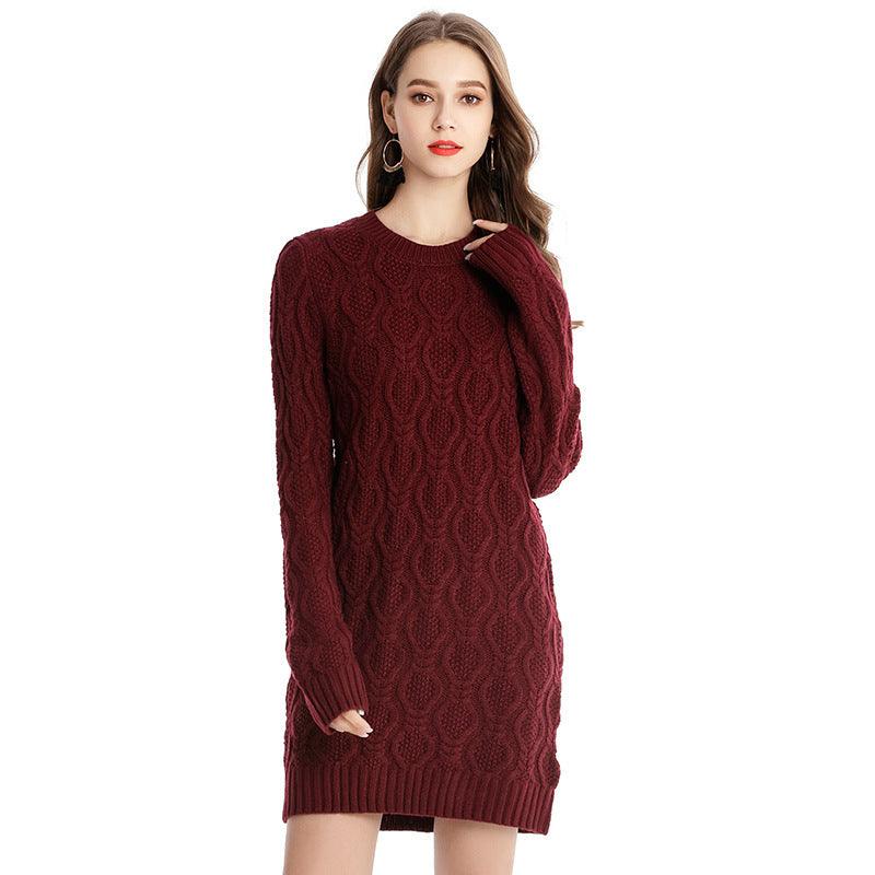 Mid-length knitted dress - Glinyt