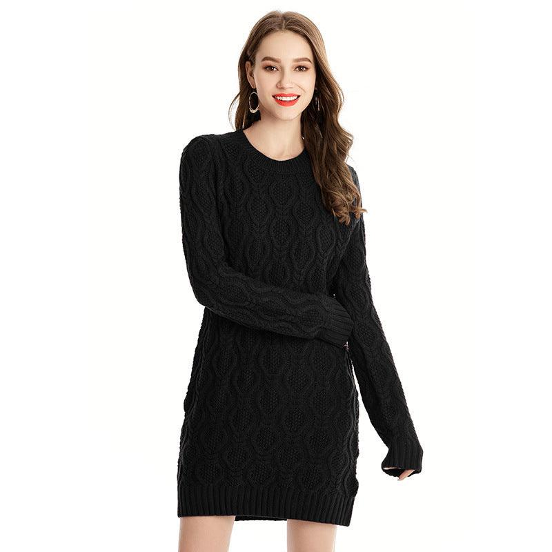 Mid-length knitted dress - Glinyt