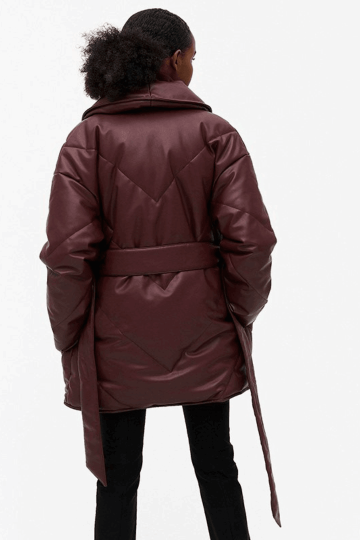 NINA - Loose Leather Winter Parkas for Women