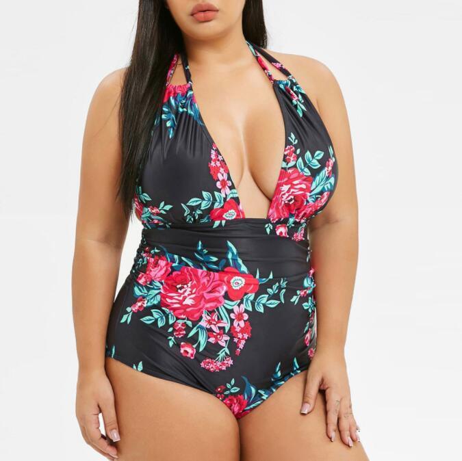 Printed One-piece Swimsuit - Glinyt