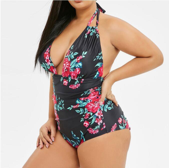 Printed One-piece Swimsuit - Glinyt