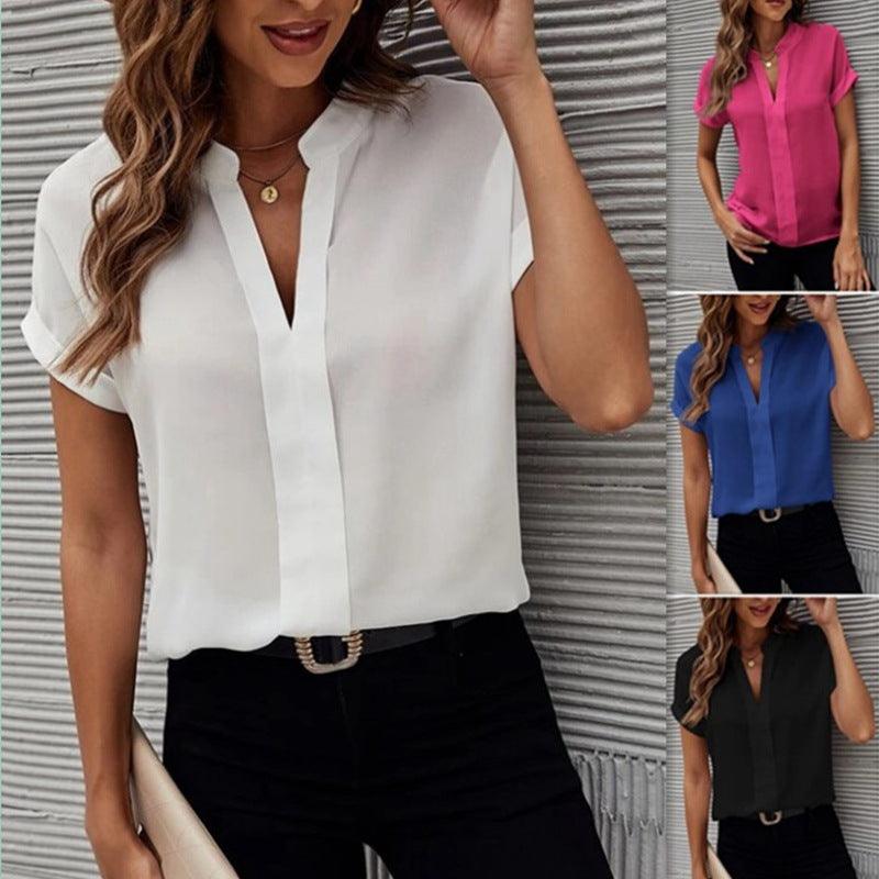 Solid Color Fashion Casual Shirt for Women - Glinyt