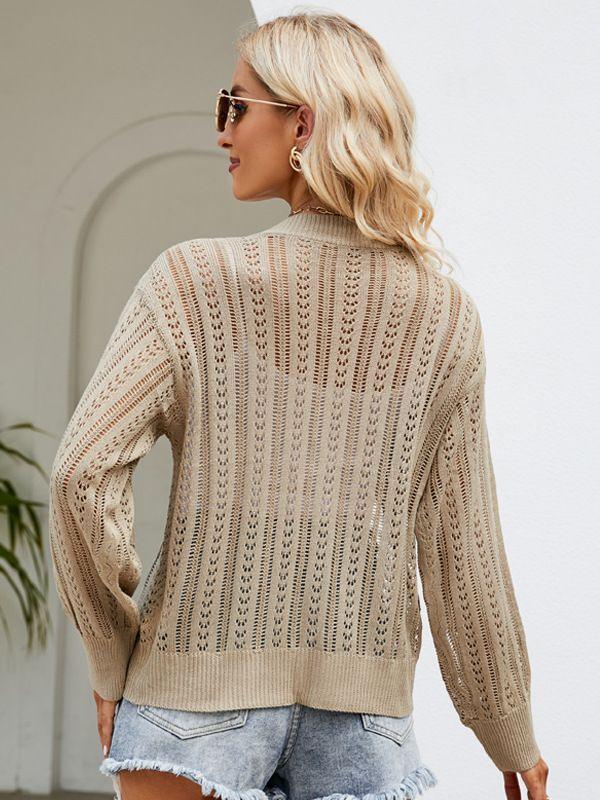 Stylish Hollowed-out Cardigan - Glinyt